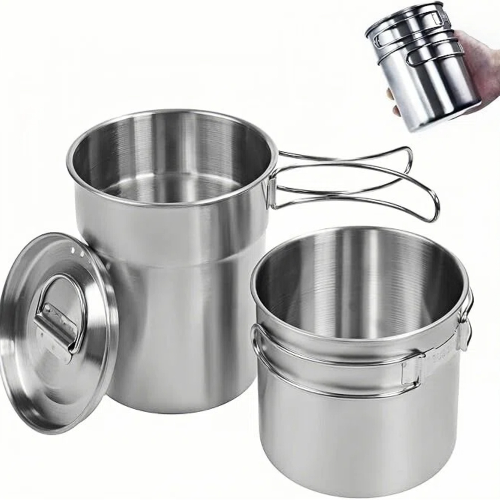 Camping Cooking Set - Foldable Camping Cups Mugs Camping Pot