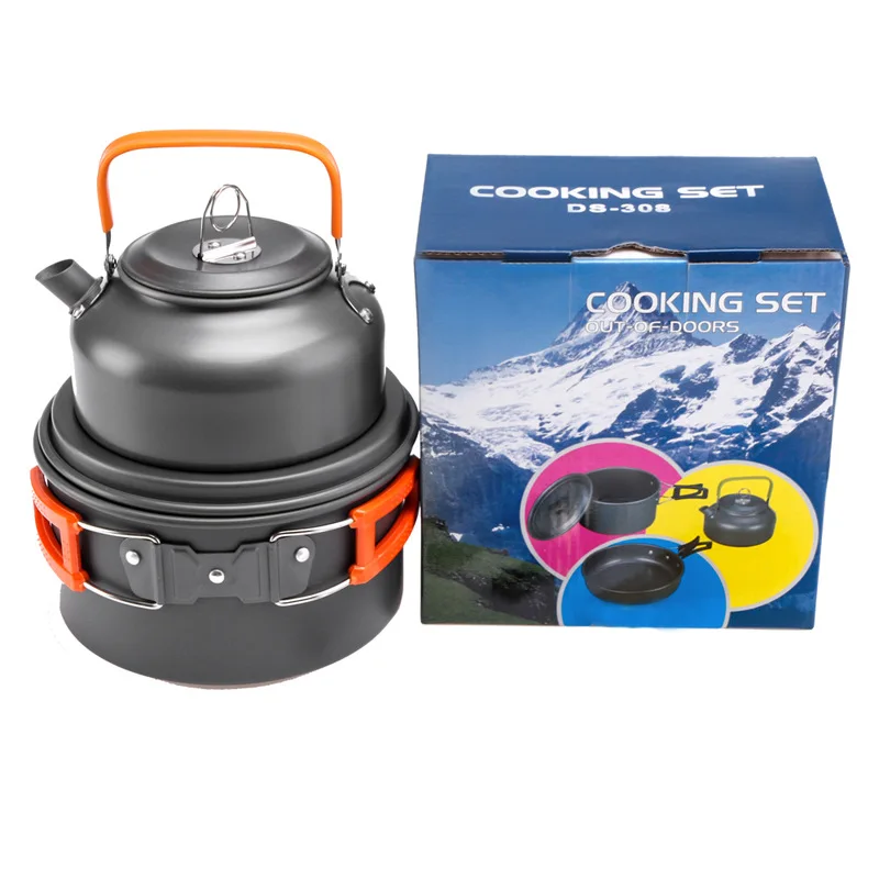 Camping Cooking Kits - Outdoor Pot Pan Kettle Camping Cookware
