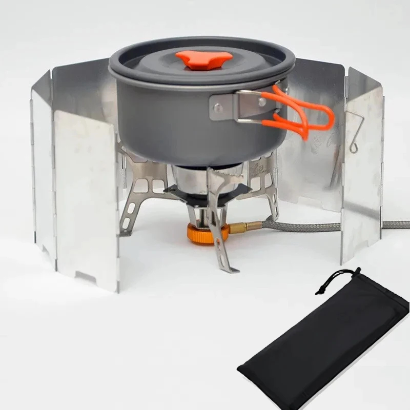Camping Cooking Equipment Gas - 8/10Pcs Tablet‑Type Gas Stove, Windproof Aluminum