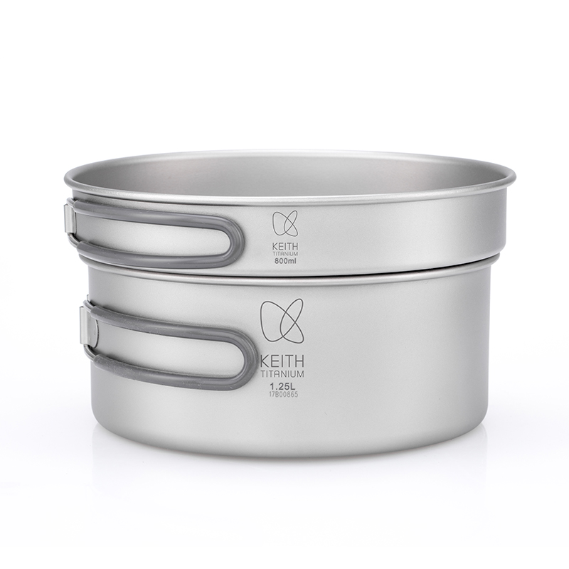 Mess Kit Titanium - KEITH Pure Titanium 2-Piece Cookware Set