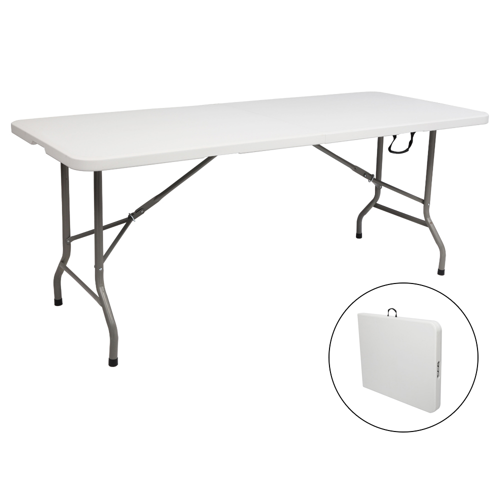 Camping Cooking Table Foldable - Outdoor Patio Foldable Rectangular Dining Table,