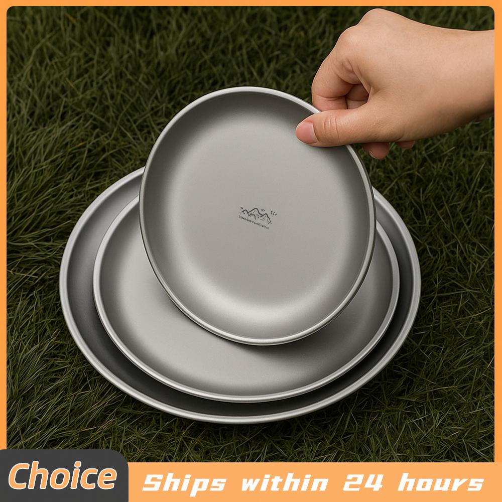 Mess Kit Titanium - Portable Titanium Purified Stainless Steel Plate