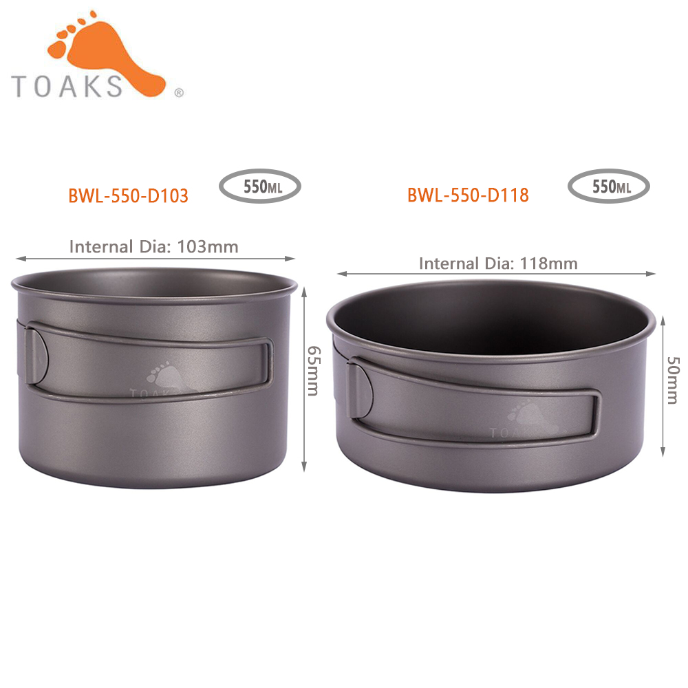 Toaks BWL-550 Cắm Trại Titan B - đánh giá và giá Mess Kit Titanium
