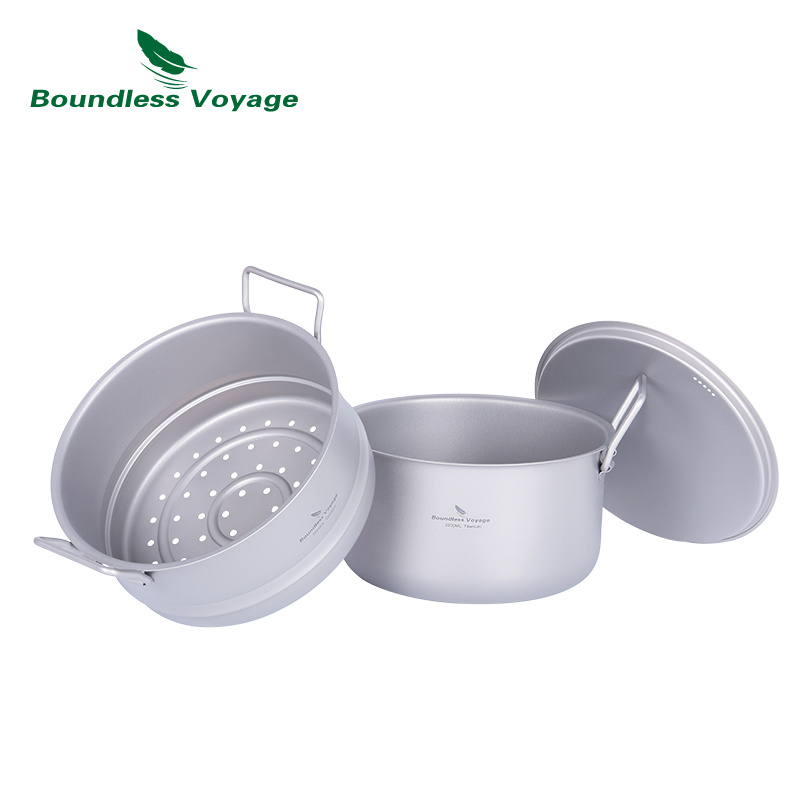 Boundless Voyage Titanium Stea - đánh giá và giá Mess Kit Titanium