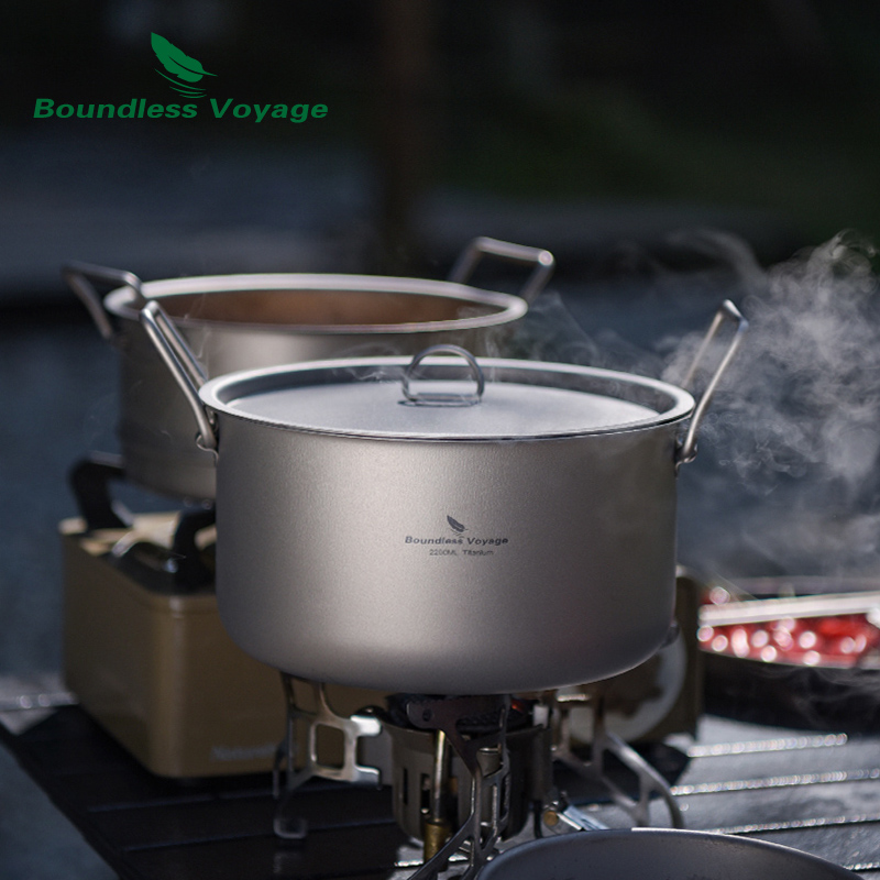 Boundless Voyage Titanium Stea - đánh giá và giá Mess Kit Titanium