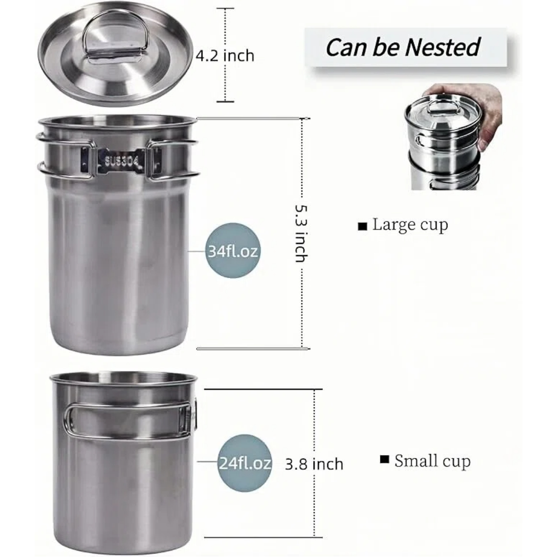Foldable Camping Cups Mugs Cam - đánh giá và giá Camping Cooking Set