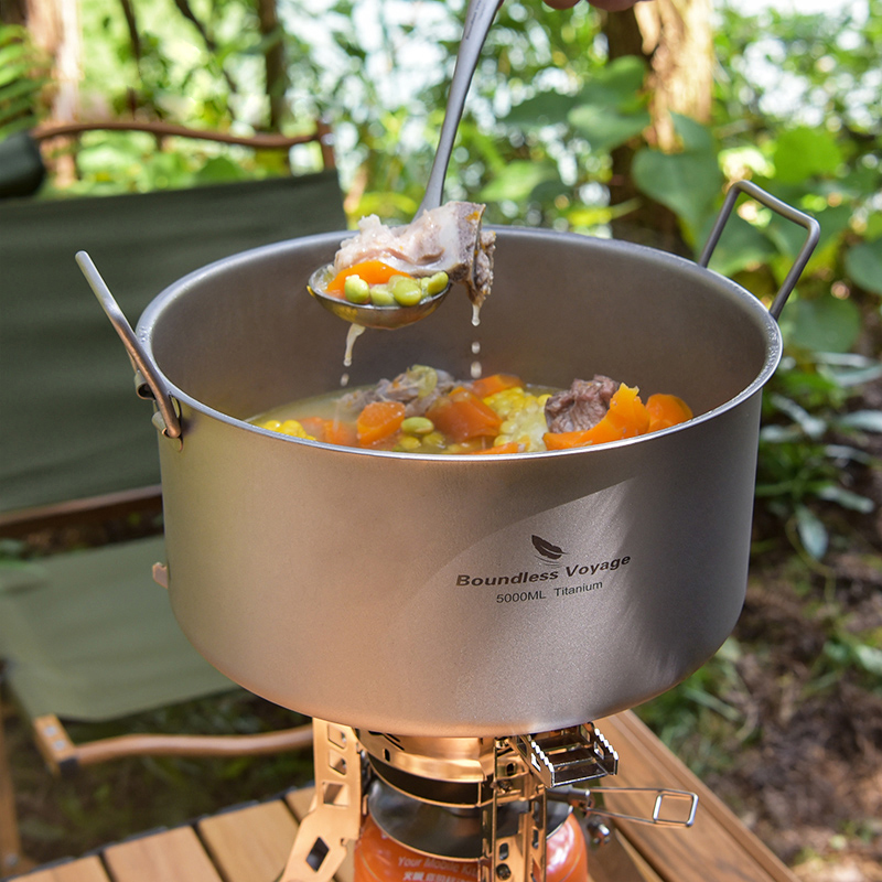 Boundless Voyage Titanium Pot  - đánh giá và giá Mess Kit Titanium