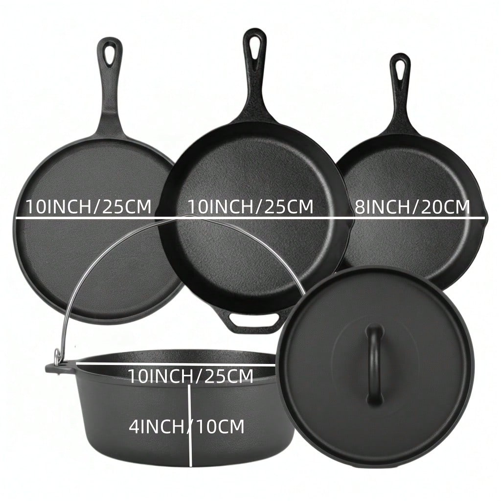 PACILACK Cast Iron Pots And Pa - đánh giá và giá Camping Cooking Essentials