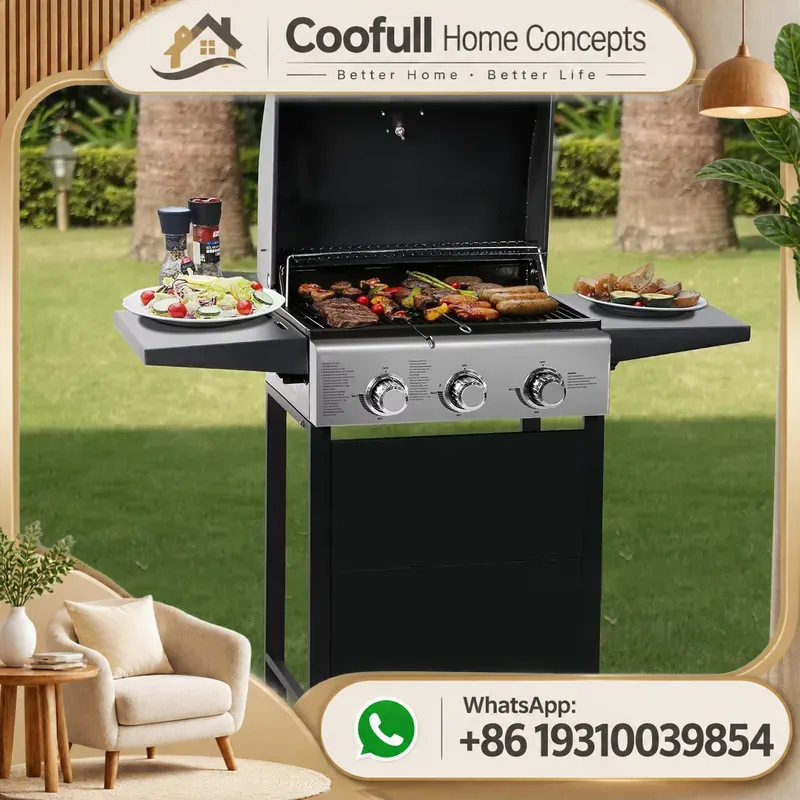 Propane Gas Grill With Side Bu - đánh giá và giá Camping Cooking Table Foldable
