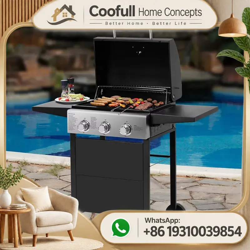 Propane Gas Grill With Side Bu - đánh giá và giá Camping Cooking Table Foldable