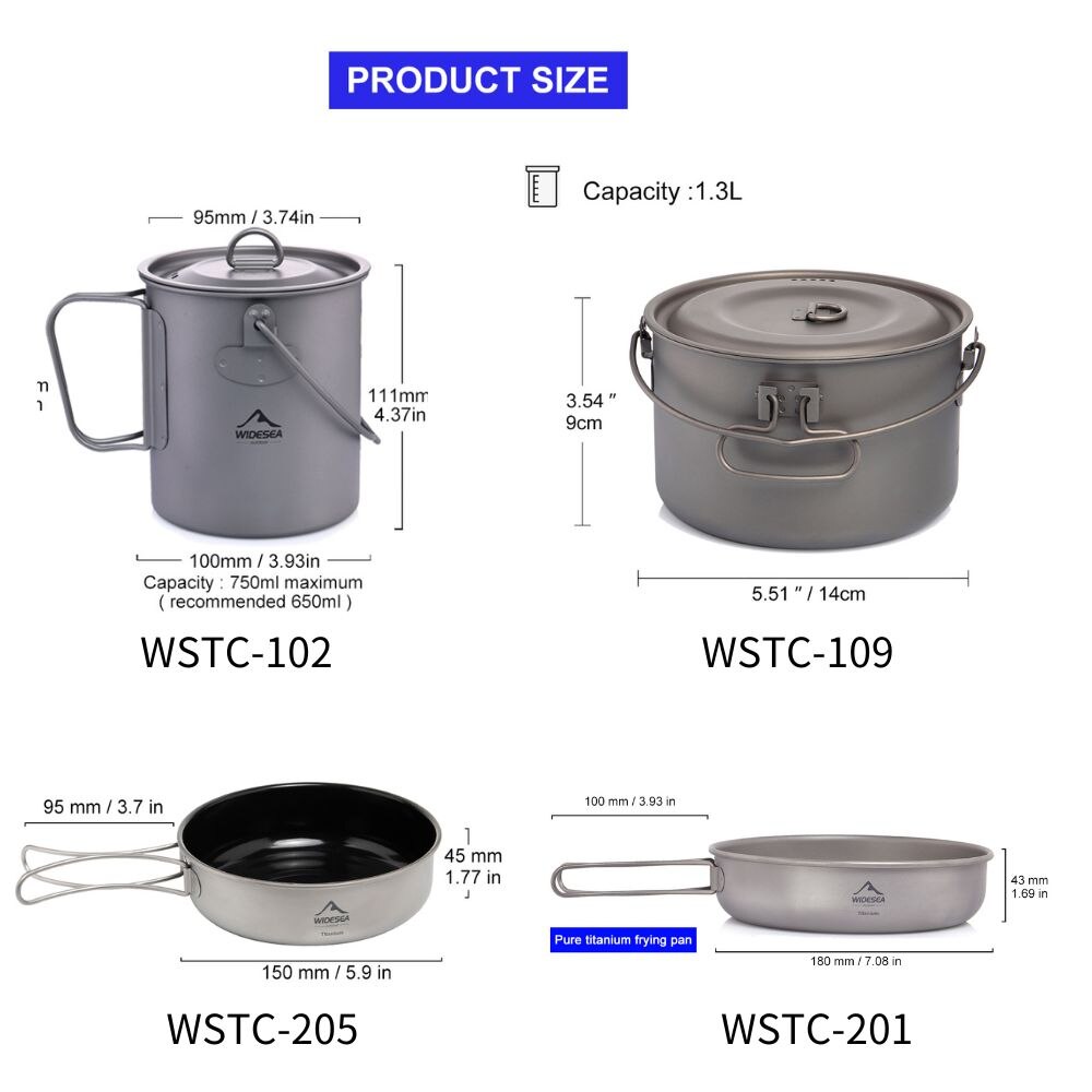 AliExpress Bộ sưu tập widesea  - đánh giá và giá Camping Cooking Kits