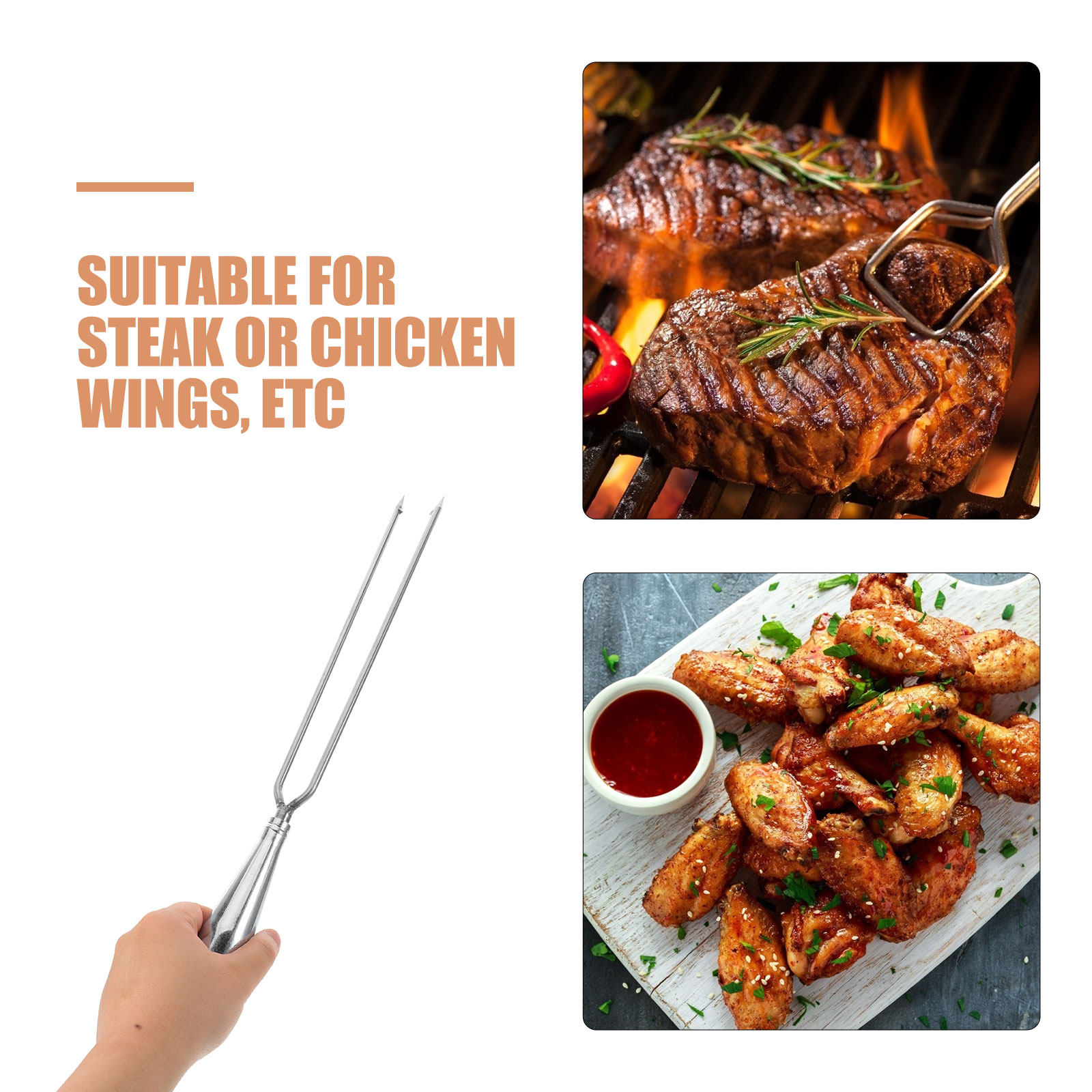 Stainless Steel Bbq Fork with  - đánh giá và giá Camping Cooking Tips