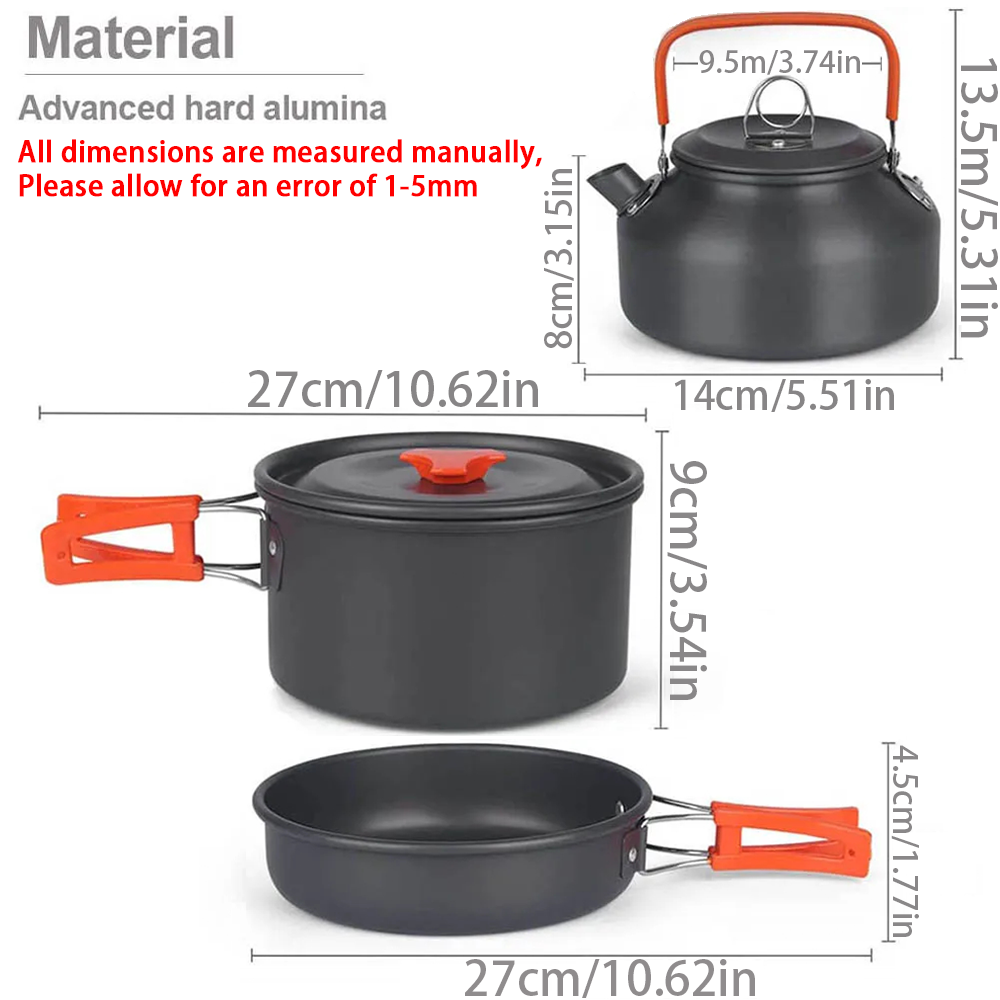 Cắm Trại Nồi Bộ Ngoài Trời Nhô - đánh giá và giá Camping Cooking Essentials
