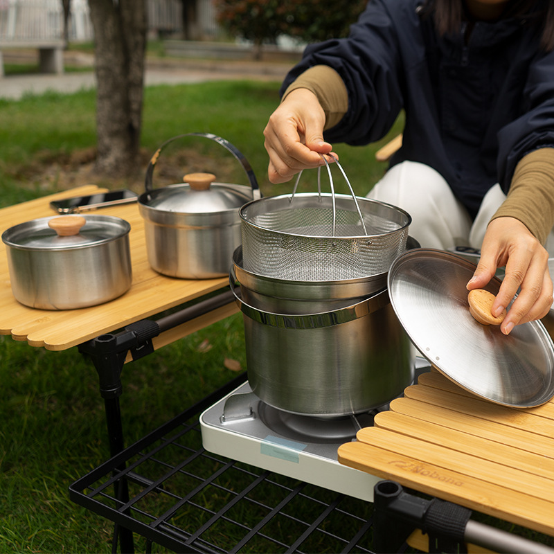 NOBANA Newest Outdoor Stainles - đánh giá và giá Camping Cooking Kits