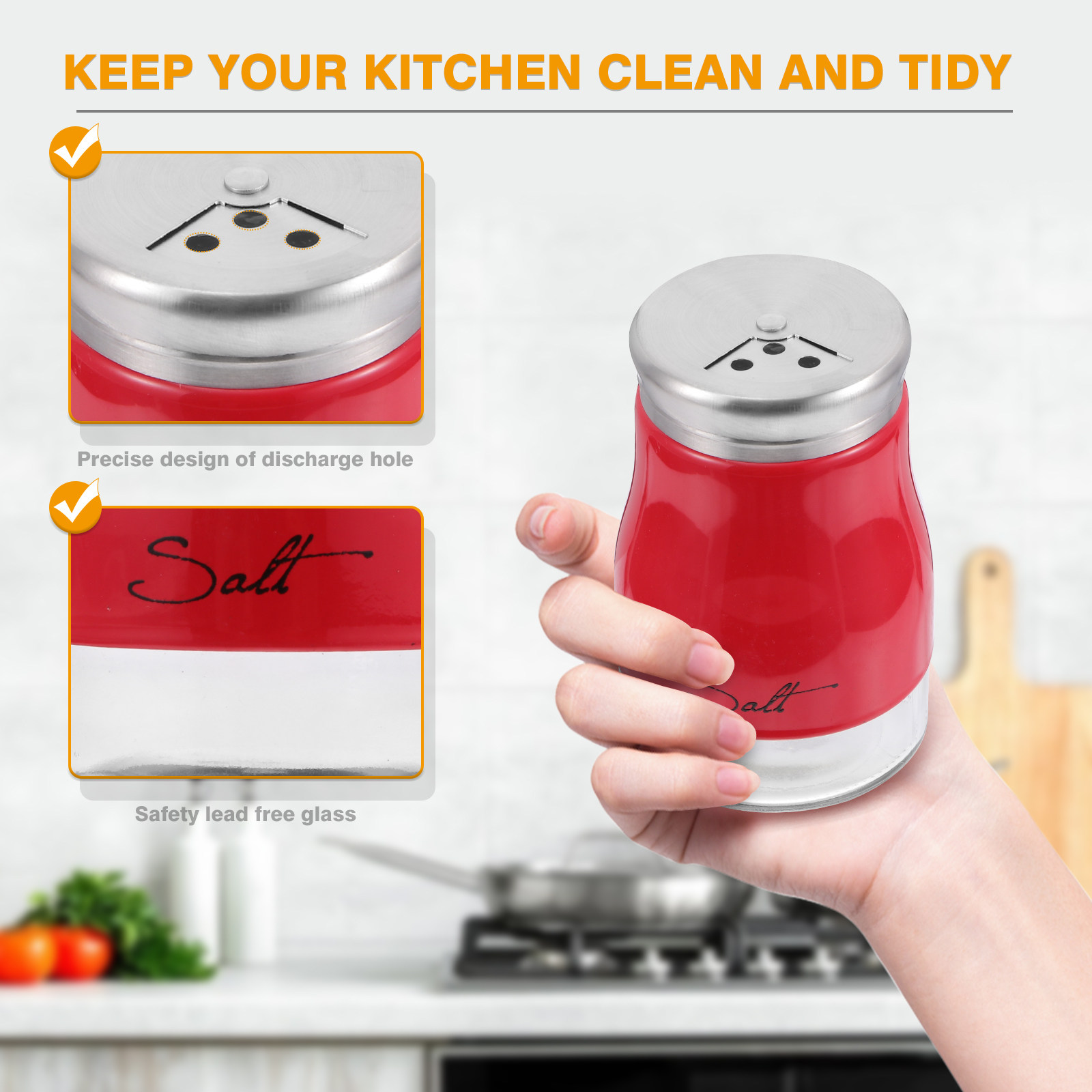 2Pcs Glass Salt Shaker Set Sta - đánh giá và giá Camping Cooking Set