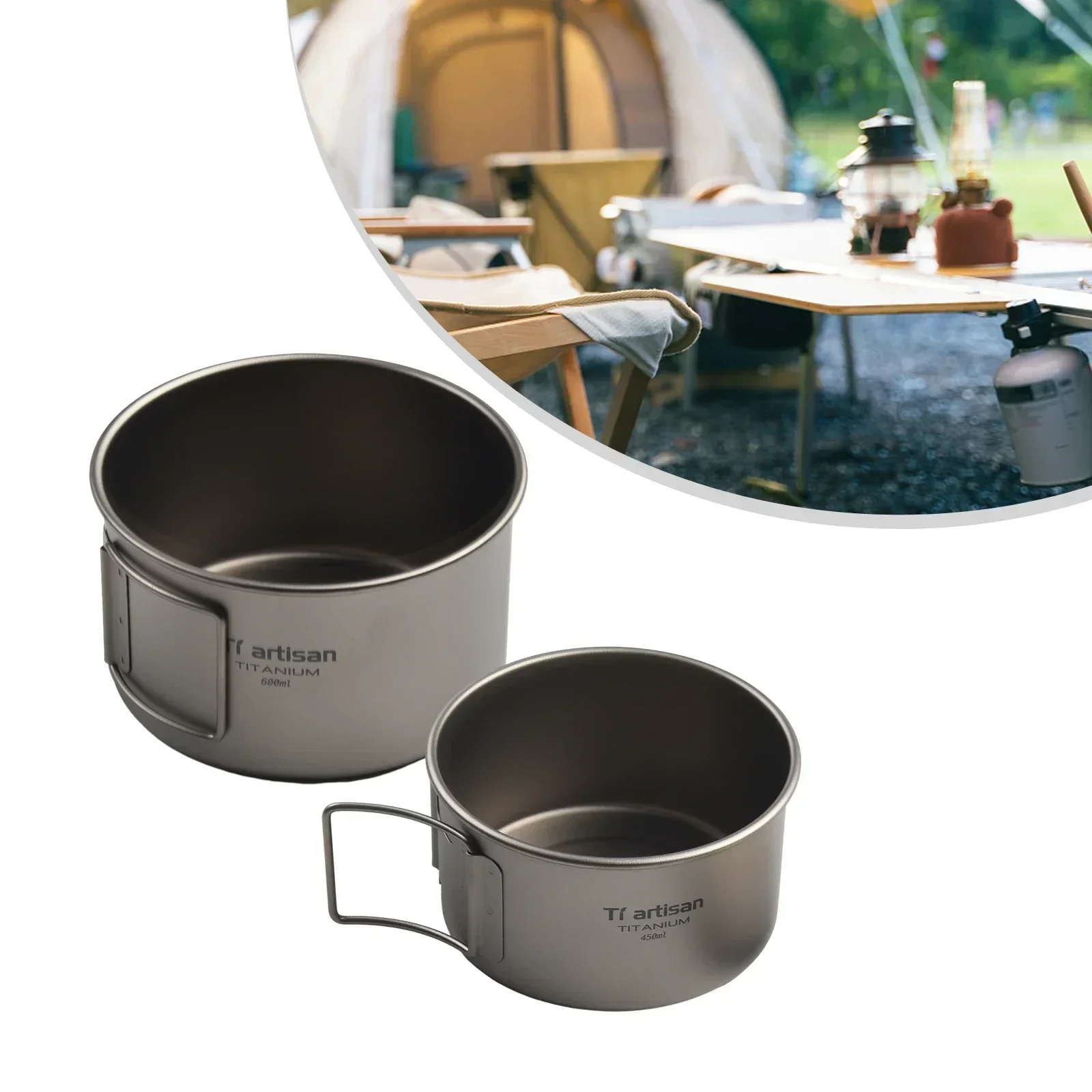 Titanium Bowl With Folding Han - đánh giá và giá Camping Cooking Cover