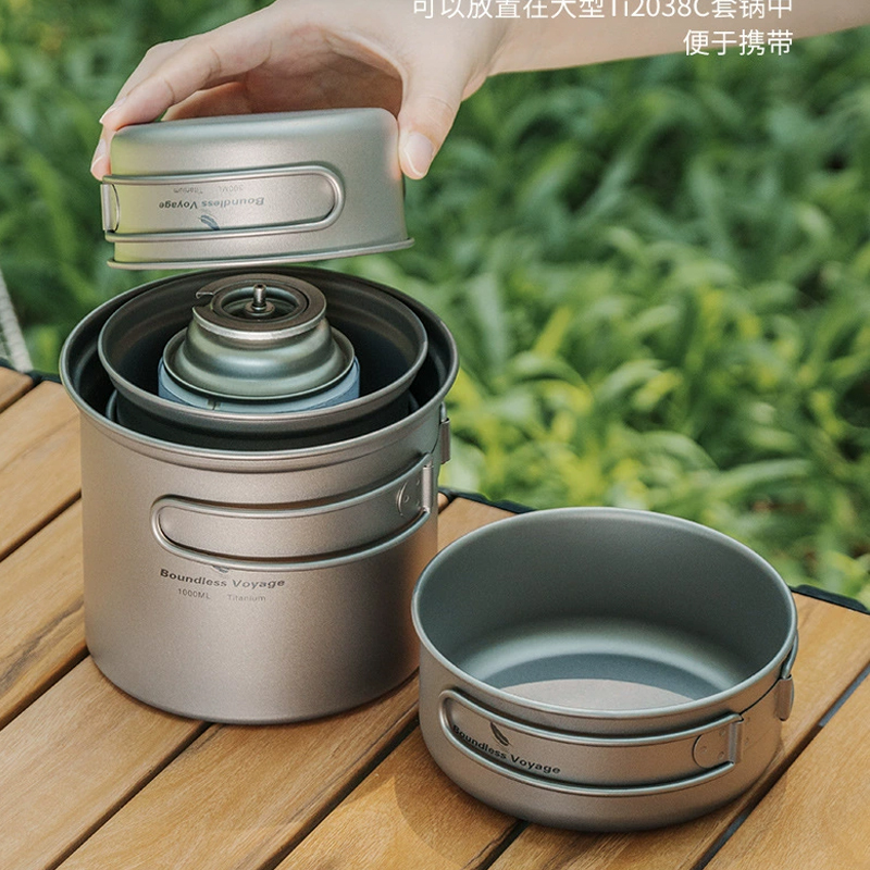 Pure Titanium Folding Boiling  - đánh giá và giá Camping Cooking Set
