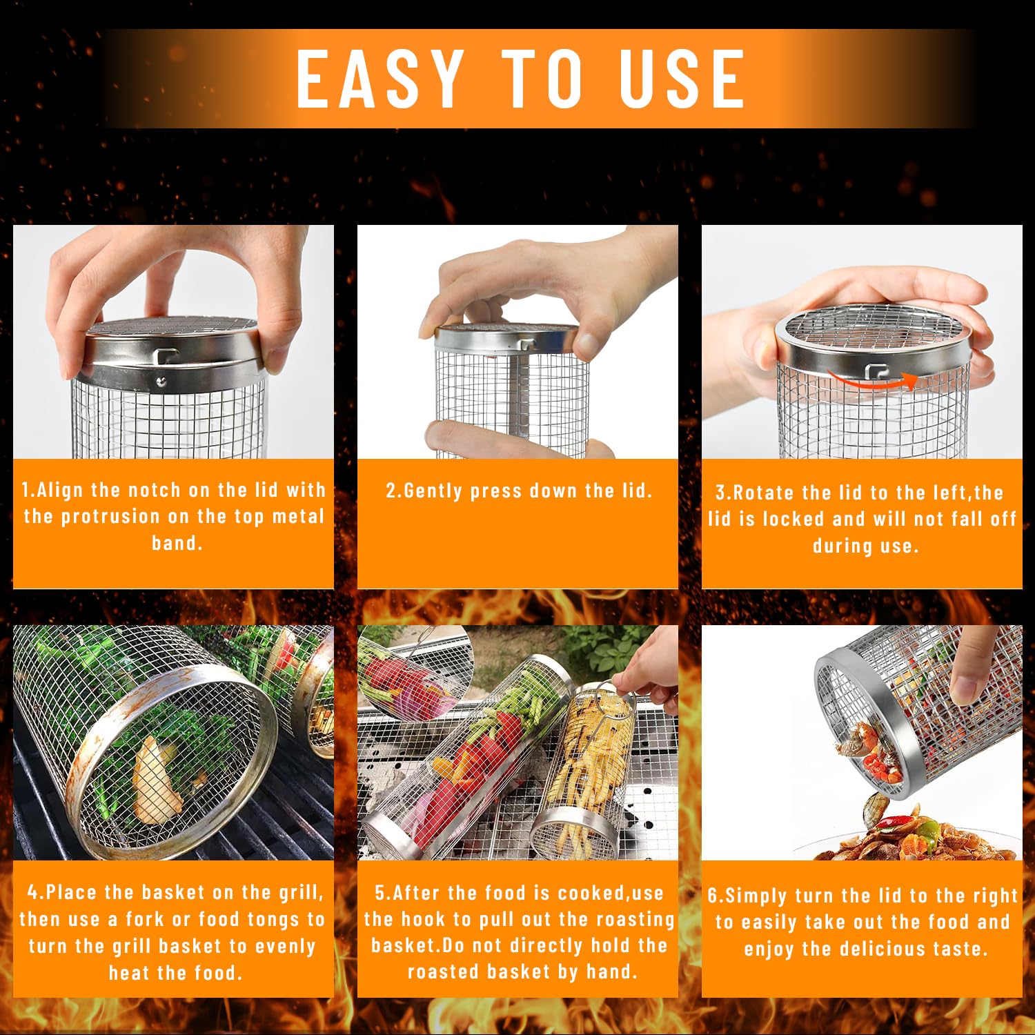 2 Pieces Rolling Grilling Bask - đánh giá và giá Camping Cooking Essentials