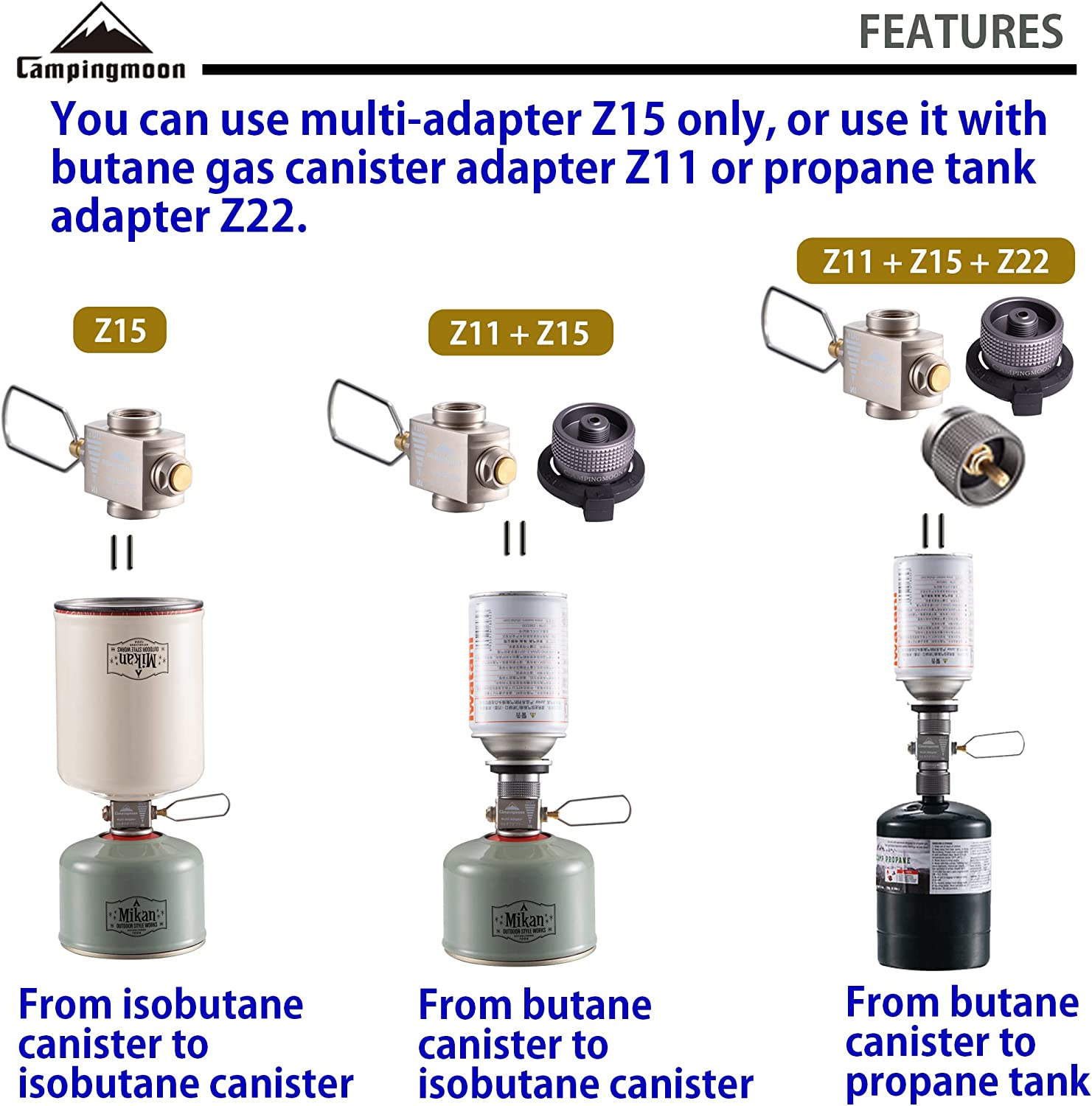 Gas Stove Adapter Gas Save wit - đánh giá và giá Camping Cooking Butane